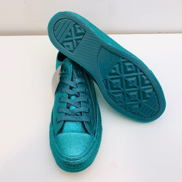 Converse Ctas Low Top Brittany Blue Glitter NWT - Picture 5 of 8